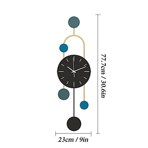 Reloj de pared silencioso diseño moderno metálico miniatura 2