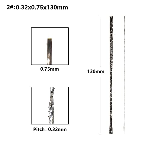 Aurorad 144pcs 130mm Spiral Scroll Saw Blades Set For Cutting Jewelry Metal And Stone Wire Saw Blade For Wood Hand Craft Tools (Size : 144pcs NO 2)