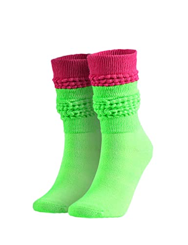 Image of v28 Women Men Slouch Cotton Socks Knee High /Mid Calf Socks Warm Knit Leg Warmer