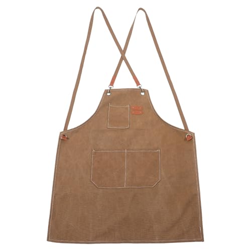 Hemobllo Grembiule da barbecue multifunzionale, resistente all'olio, con tasca, regolabile, per cucine all'aperto e grembiule protettivo con lacci per la schiena