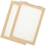 STOBOK 2個 ウッドアート額縁素材パッケージ 印刷用の手漉き紙 ダブルフレーム シームレスなフレーム 紙すきス ーンの たち 製紙用ふるい 製紙ス ーン大 プレス 木製 Khaki