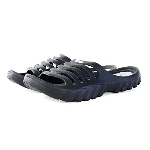 Vertico - Shower Sandals | Slide-On and Comfortable Pool-Side Shoes - Black & Grey