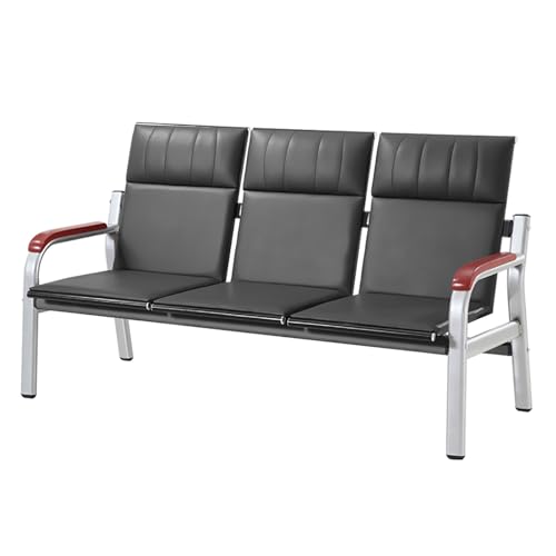 SnamicE waiting room chair,3-Seat Waiting Room Bench Set, Waiting Room Chairs Reception Benches Set, Leather Office Chair with Backrest, Office Guest Reception,