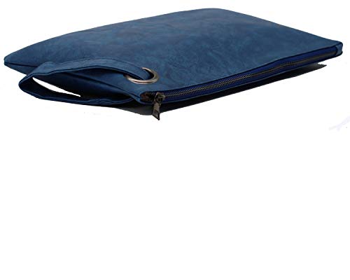 Image of Amaze Women's Oversized Envelope Clutch Purse, Large PU Leather Evening Bag with Wristlet Strap for Wedding & Party