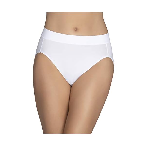 Vanity-Fair-Womens-Beyond-Comfort-Seamless-Waist-Panties Vanity Fair womens Beyond Comfort Hi Cut Panties Briefs, Seamless Waist - White, 6 US