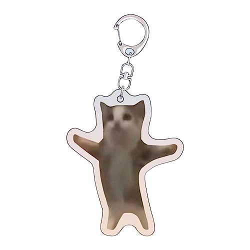 ニューハッピーバナナ猫キーホルダー携帯電話チェーン学生ギフトペンダントストラップペンダントアクセサリーバッグ小さな面白いのサムネイル