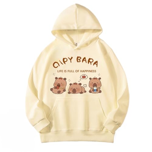 Pull à capuche enfant capybara anti-froid pour l'école en hiver