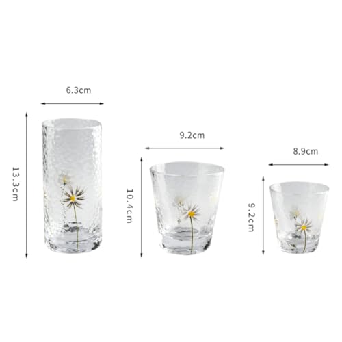 Tazas de agua de vidrio para banquetes y fiestas con motivos florales de Oriente 3