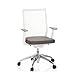 hjh OFFICE 657630 Profi Bürostuhl Aspen Stoff/Netz Weiß/Grau Drehstuhl ergonomisch, selbstheilender Netzrücken, höhenverstellbar