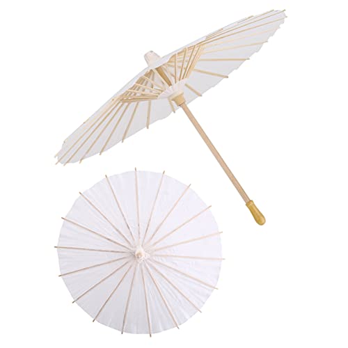 Guarda-chuva decorativo de papel branco, guarda-sol, decoração escolar, adereço fotográfico /1273