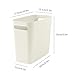 ASFUSS Small White Trash Can Wastebasket, Plastic Garbage Can Waste Basket for Narrow Spaces Bathrooms Laundry Room Kitchens Offices Kids Rooms, 2.5 Gallon (White)