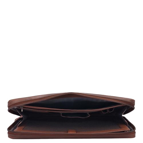 Image of Da Milano Leather Laptop Bag for Men & Women - Fits Up To 14 inch Laptop (10115S)