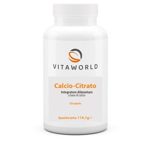 Vita World Citrato di calcio 500mg 120 Capsule Produzione farmaceutica in Germania Vegano