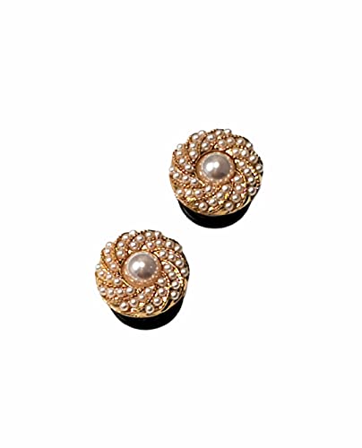 00g Plugs 10mm Pearl and Gold PAIR Gauges Studs Tunnels Stretched Ears Gift Single Flare gift box 2 pc Elegant Unique Classy Fancy Bridesmaid Wedding Pearls 10 mm