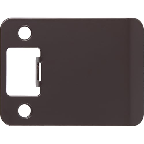 Stone Harbor Hardware Round Corner Extended Lip Strike Plate 2-1/4 x 2-1/2 (3 Overall Length) Oil-Rubbed Bronze