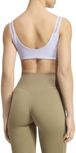 adidas Womens Optime Workout Twist Reversible Light Support Bra Casual Casual - Purple - Size M - 4