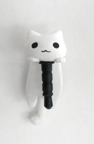 Niconico Nekomura Cat Earphone Jack Plug Accessory (White/Hanging)