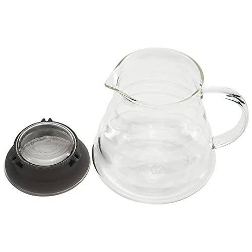 Restaurantware Restpresso 22 Ounce Coffee Carafe, 1 Insulated Coffee Server - Push-Button Top, Wide Spout, Clear Glass Coffee Pitcher, Built-In Handle, Leakproof #TOP6
