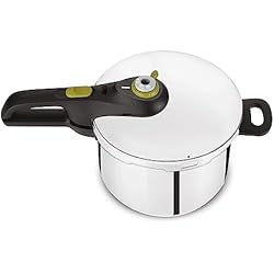 Olla De Hierro 6 Litros Tefal Secure 5 Neo 6 L - Olla a presión de acero inoxidable, ahorro energético hasta 50%, cocción a presión, 2 programas, sistema seguridad 5 puntos, apto todas cocinas, apto lavavajillas, P25307