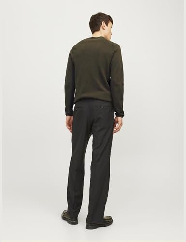 Jersey de punto Jack & Jones Jjehill Knit Crew Neck Noos, Suéter Hombre, Olive Night Detail Melange, M!