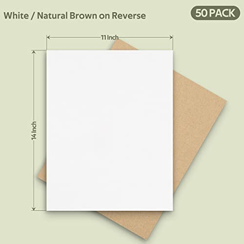 Image of Golden State Art, 100 Pack 11x14 One-Side White Corrugated Cardboard Sheets, Flat Cardboard Inserts Layer Pads for Mailing, Packaging or Art Crafts Photo Backing (1 /8 inch Thick)