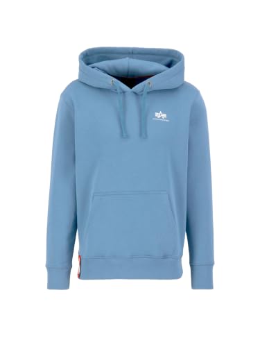 Alpha Industries Basic Hoody Small Logo Kapuzensweat für Herren Airforce Blue – Ansicht 1