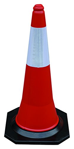 Cono De Tráfico Con Banda Reflectante De Alta Seguridad - Modelo Dca01 - Ayuda A Mejorar La Señalización - Fabricado En Plástico Abs - Altura De 75 Cm - Base De Caucho De 38X38 Cm - Bikain