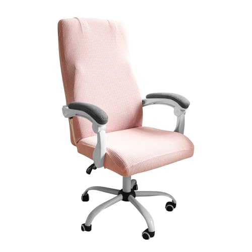 Image of FORCHEER Large Office Chair Covers Stretchable XL Office Chair Cover, Big and Tall Computer Chair Covers (Large,Pink)