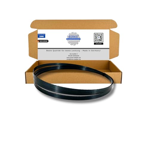 Hojas de sierra de cinta FLEXBACK & UDDEHOLM de Birke® de 1400mm de ancho 6-15mm para maderas blandas y duras, cortes de metales no ferrosos... (1400x10x0,65 14ZpZ (FLEXBACK))