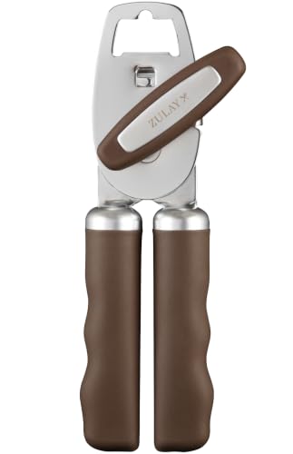 Image of Zulay Kitchen Manual Can Opener Heavy Duty Patented Stainless Steel, Brown