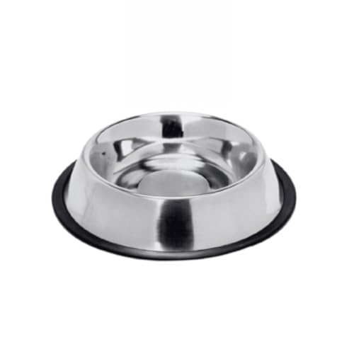 Comedouro e Bebedouro Vasilha Inox para Cães e Gatos - Tamanho M 500ml Resistente Mais Anti-derrapan