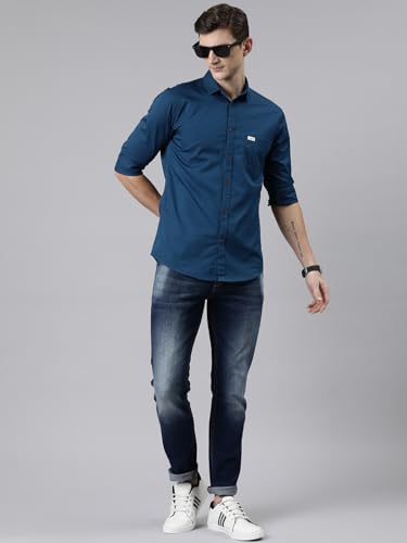 Image of Majestic Man Men Classic Slim Fit Pure Cotton Casual Shirt