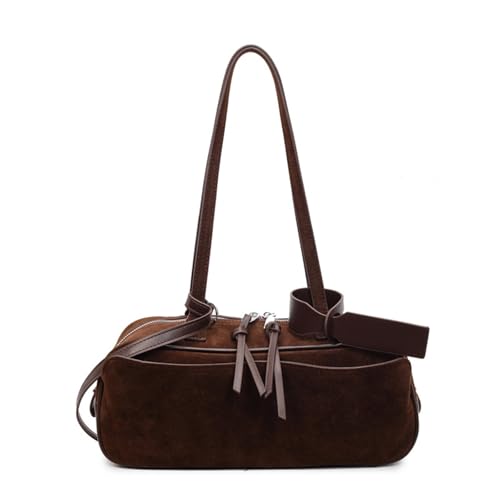 Sac à bandoulière en daim synthétique léger et spacieux avec poignée