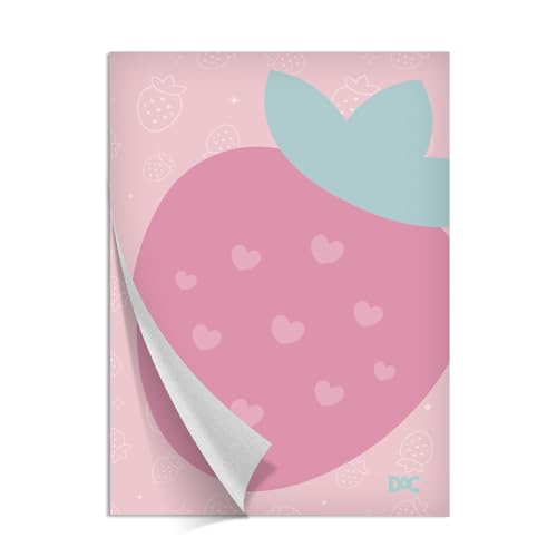 DAC - Bloco de Folhas Destacável com 30 folhas (90g) Decoradas Morangos - Hello