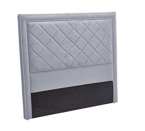 S & S Saldos y Stocks Cabecero de Cama en Terciopelo Meghan 150cm, Gris