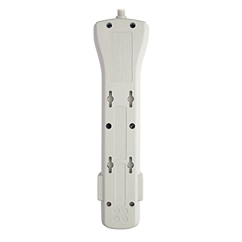 Tripp Lite 7 Outlet Surge Protector Power Strip, 7Ft Cord, Right Angle Plug, 2160 Joules, & $75,000 Insurance (Super7) Ivory #TOP2