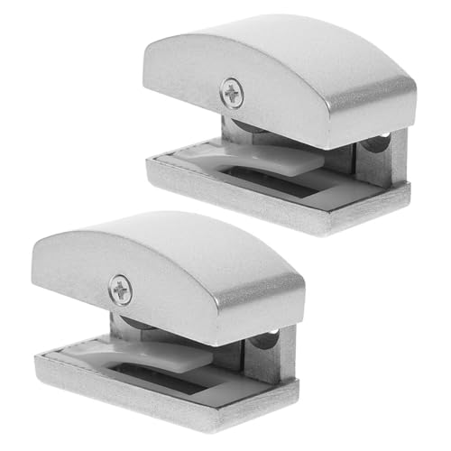 DONFAMDS 2個 シャワードアボトムガイド アルミ合製 滑り止め付き 耐久性良好 シンプル構造 簡単取付 ガラス引き戸用 浴室スライドドア用