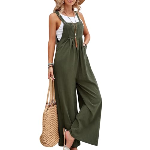 Overol de pierna ancha para mujer: look casual y holgado ideal para tu día a día