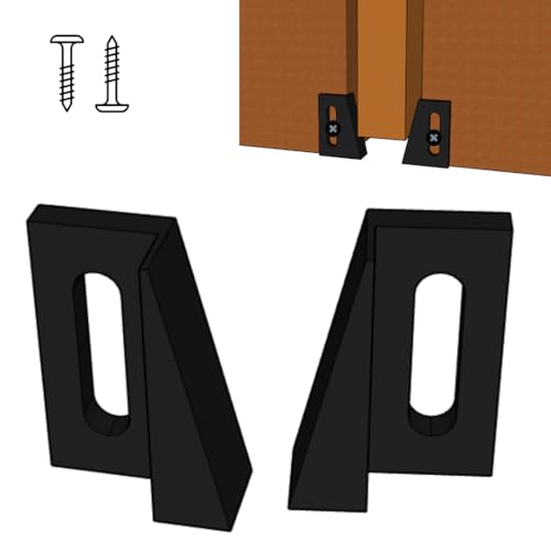 1 Pair - Pocket Door Bottom Guide - Jamb Mounted Univeral Fit (Black) | Grovers Home Solutions