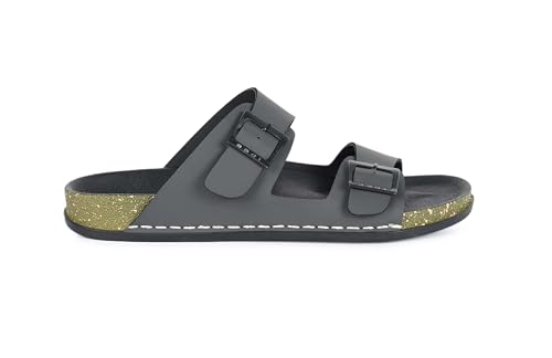 Image of AADI Men's Synthetic Leather Lightweight Comfortable Indoor Outdoor Daily Use Casual Slides /Slippers /Sandals /Floaters