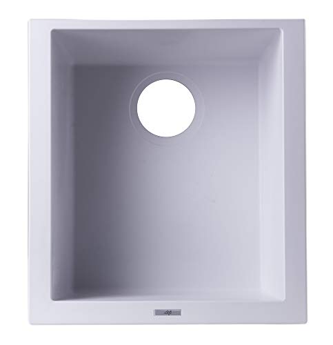 Alfi Brand Ab1720Um-W Undercount Rectangular Granite Composite Kitchen Prep Sink, 17", White #TOP2