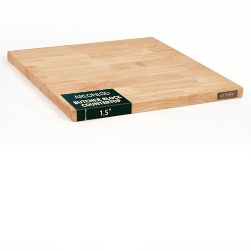 Tabla de cortar de madera rectangular sin acabado 25x24x1.5 pulg miniatura 1