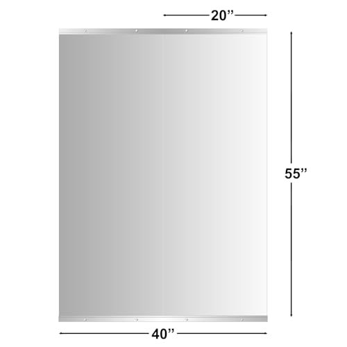 Image of Ruomeng Home Gym Mirror, 55''x20''x2PCS Full Length, Large Frameless Body Mirror Tempered Glass for Gym, Workout, Yoga, Garage, Dance Studio