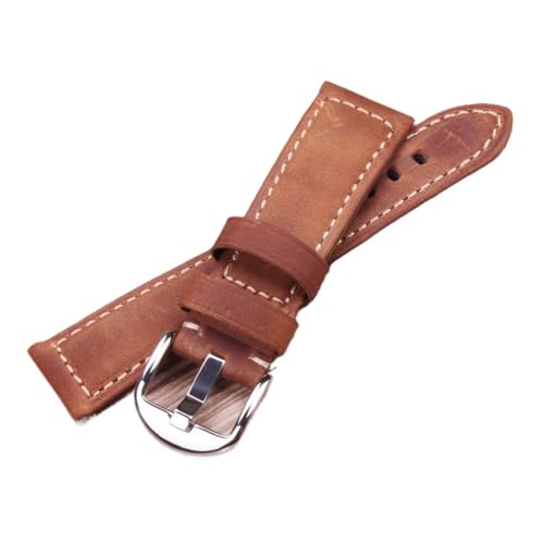Correas de reloj de cuero genuino italiano XILILHC en medidas de 22 mm y 24 mm para hombres 4