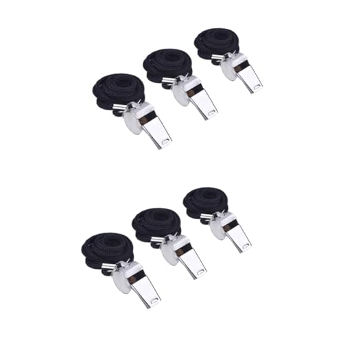 Silbatos metálicos con cordón Hanabass 3 piezas miniatura 1