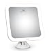 MTORED 10x Magnifying Lighted Makeup Mirror with Natural White LED Lights, 360°Swivel Portable Cordless Makeup Mirrors with Locking Suction Base for Home Bathroom Shower and Travel