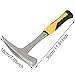 Joyzan Rock Pick, Carbon Steel Geology Brick Hammer with Pointed Tip Shock Reduction Grip Masonary Slate Tool for Geological Study Hounding Prospecting Mining Fossil Dig Masonry Related Geologist