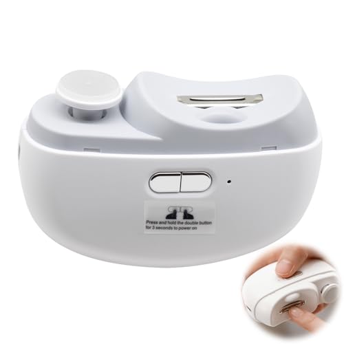 Horuili® Tagliaunghie elettrico, lucidatore per unghie, LED per rifinire e lucidare le unghie Con funzione di lima e luce, smerigliatore per unghie multifunzionale