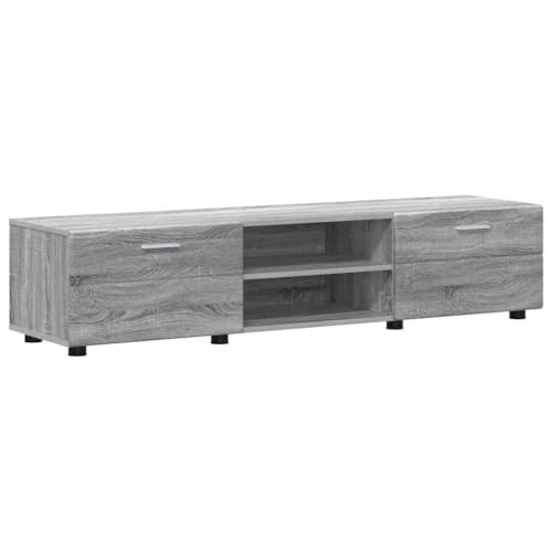 Mueble de TV Gris Sonoma de madera de ingenieria con acabado premium 7