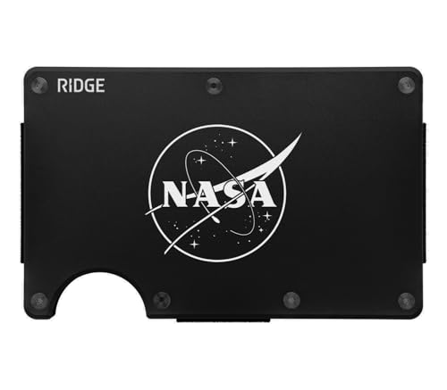 Ridge Wallet for Men - Slim Minimalist Compact Wallet and Card Holder, RFID Protected Front Pocket Wallets for Men with Integrated Cash Strap (NASA Nebula)